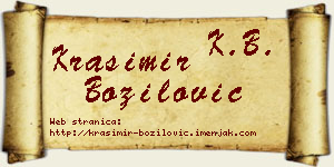 Krasimir Božilović vizit kartica